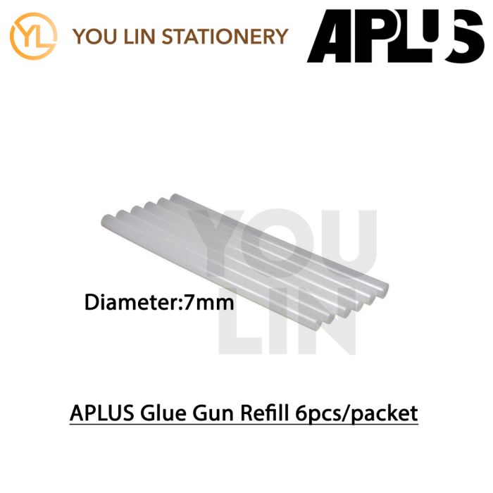 APLUS GGS6 7MM X 180MM Glue Gun Stick 6'S/pkt