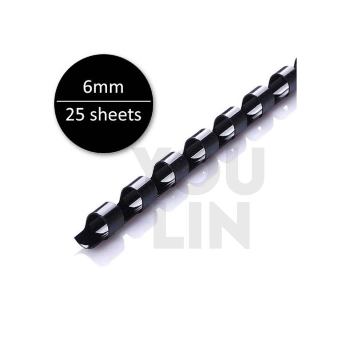 APLUS 6MM Binding Comb - Black 100'S