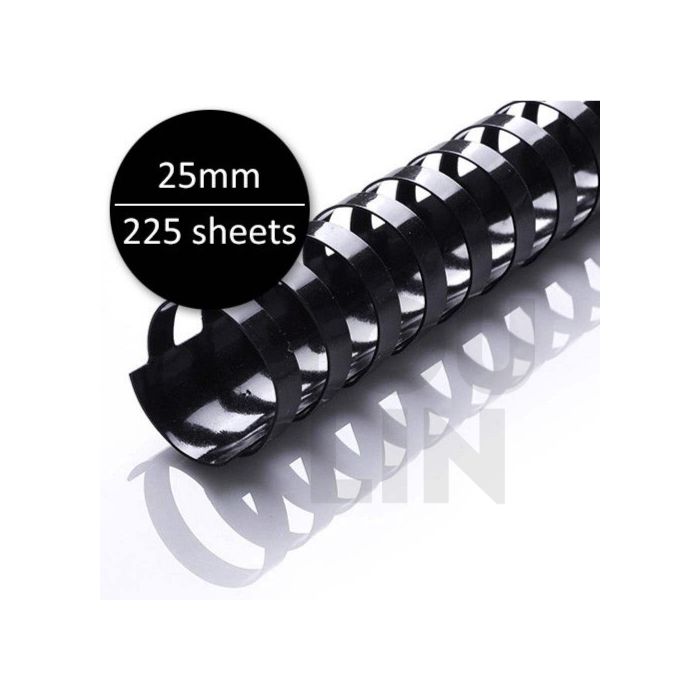 APLUS 25mm Binding Comb - Black 50'S
