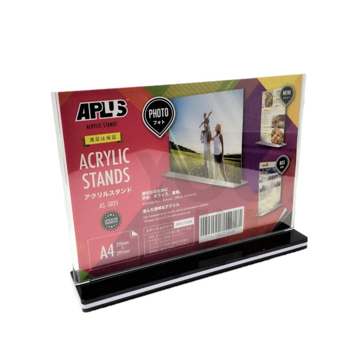 APLUS AS-5025 A4 Horizontal Acrylic Card Stand / Brochure Stand