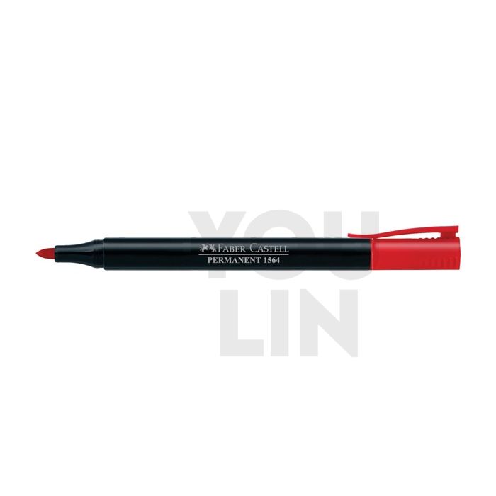 Faber Castell 156421 Slim Permanent Fine Marker - Red