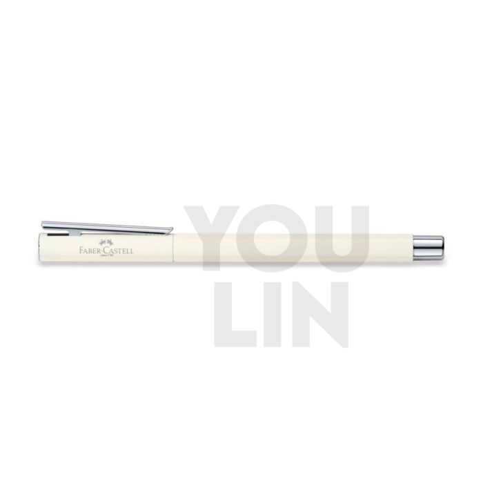 Faber Castell 342400 Neo Slim S/S Fountain Pen M - Ivory Shiny Chromed
