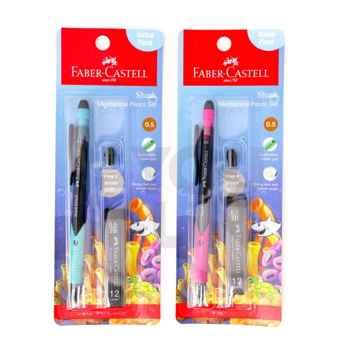 Faber Castell 130013 0.5MM Shark M/Pencil + 1 Tube Lead