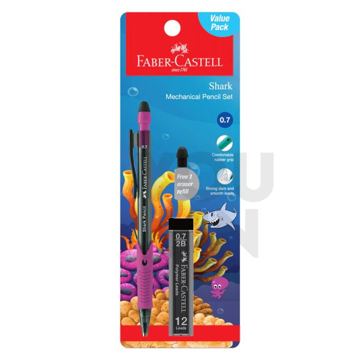 Faber Castell 130014 0.7MM Shark M/Pencil + 1 Tube Lead
