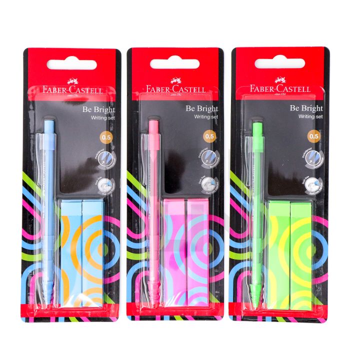 Faber Castell 134217 0.5MM Be Bright M/Pencil + 2 Erasers