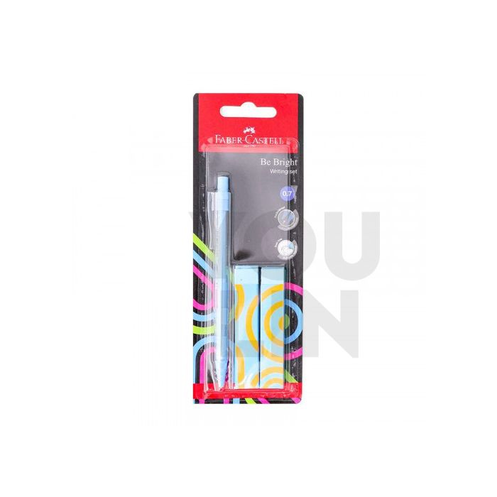 Faber Castell 134218 0.7MM Be Bright M/Pencil + 2 Erasers