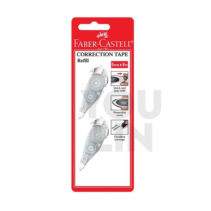 Faber Castell 169103 Correction Tape Refill x 2Pcs