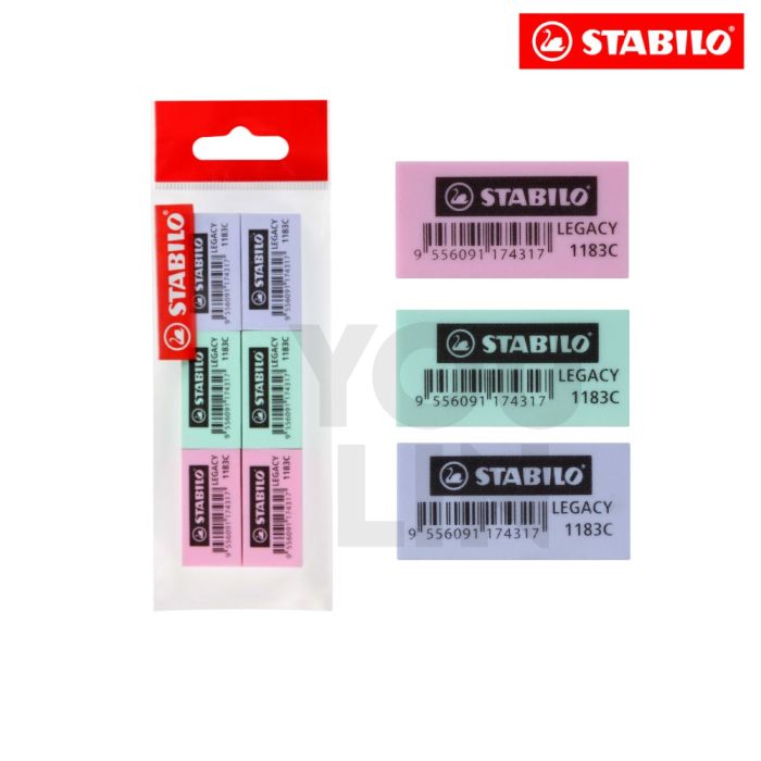 STABILO 1183C/6 Legacy Eraser (Pack Of 6)