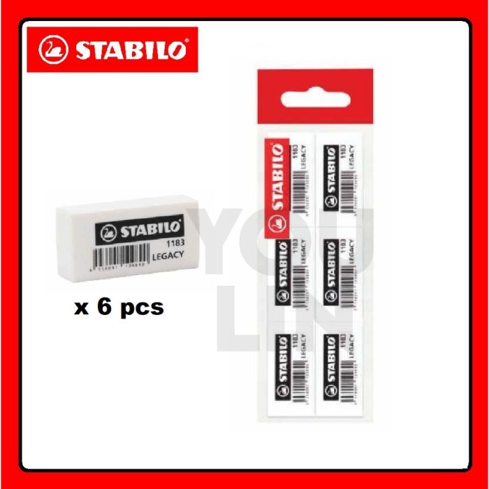 STABILO 11836 Student Pvc Eraser (PACK OF 6)