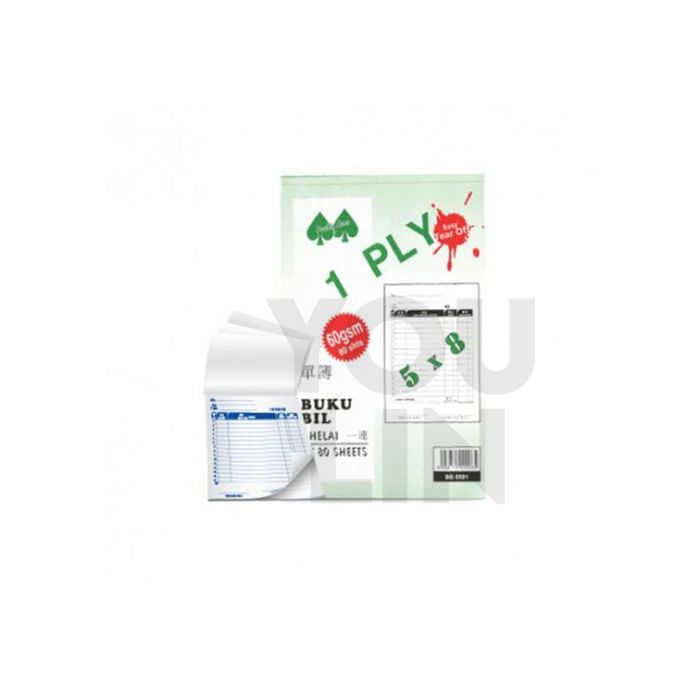 Double Ace BB8501 5 x 8 Bill Book 80pg