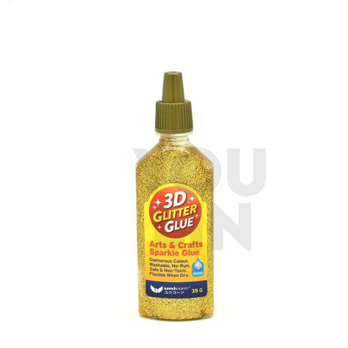 Unicorn UGG-35GG 35g 3D Glitter Glue - Gold