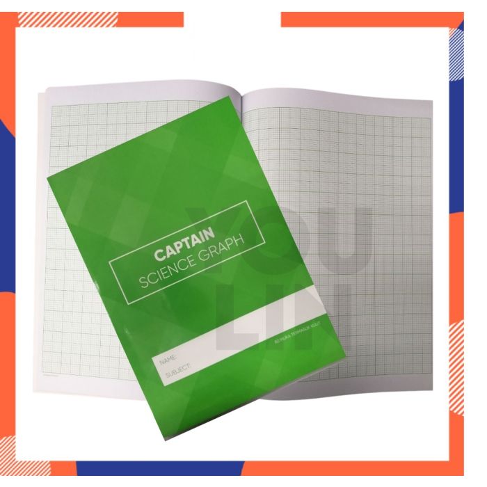 Captain 80GSM Science Graph Exercise Book 80PG 