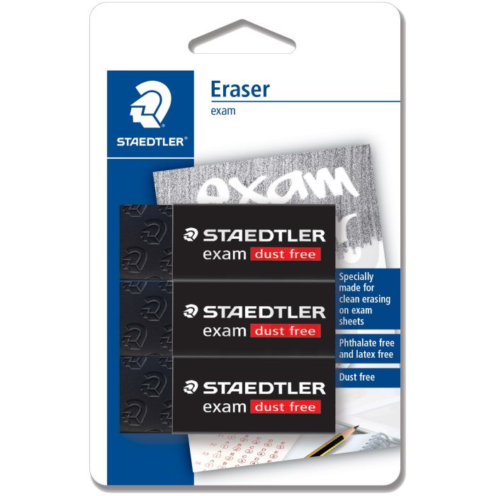 STAEDTLER 526 E20 BK3 Exam Eraser (Pack of 3)