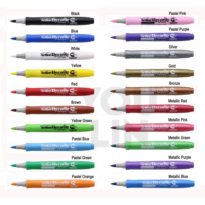 Artline EDFM-F Decorite Brush Pen - Metallic Purple