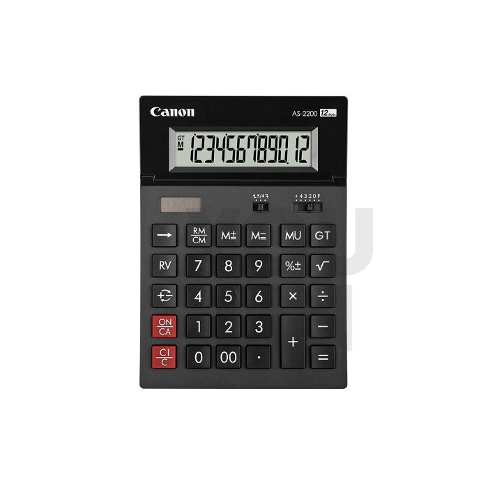 Canon AS-2200 Tilt Display ARC Design Desktop 12 Digits Calculator