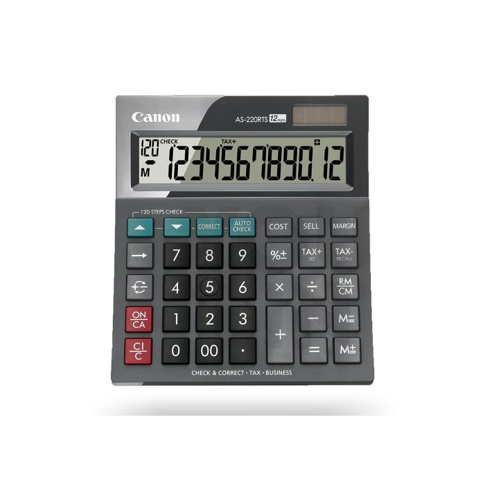 Canon AS-220RTS Business Desktop 12 Digits Calculator