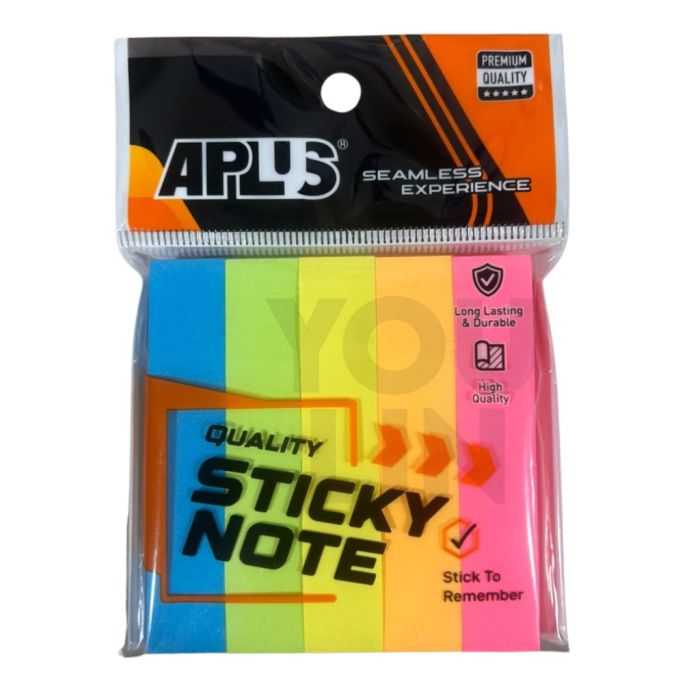 APLUS Sticky Note (5 Colour) - 15MM X 76MM