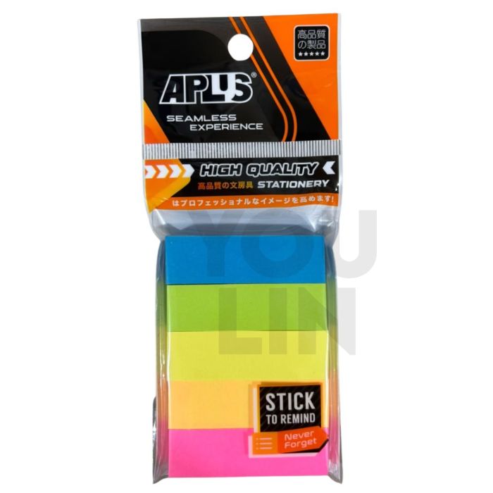 APLUS Sticky Note (5Colour) - 15MM X 50MM 