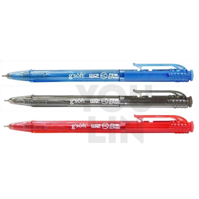 G'Soft W2 0.7MM Retract Ball Pen