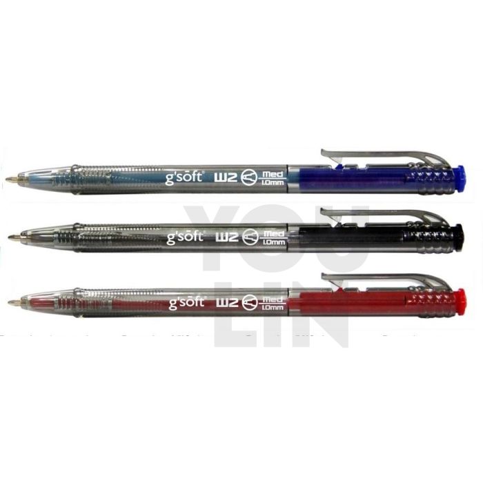 G'Soft W2 1.0MM Retract Ball Pen