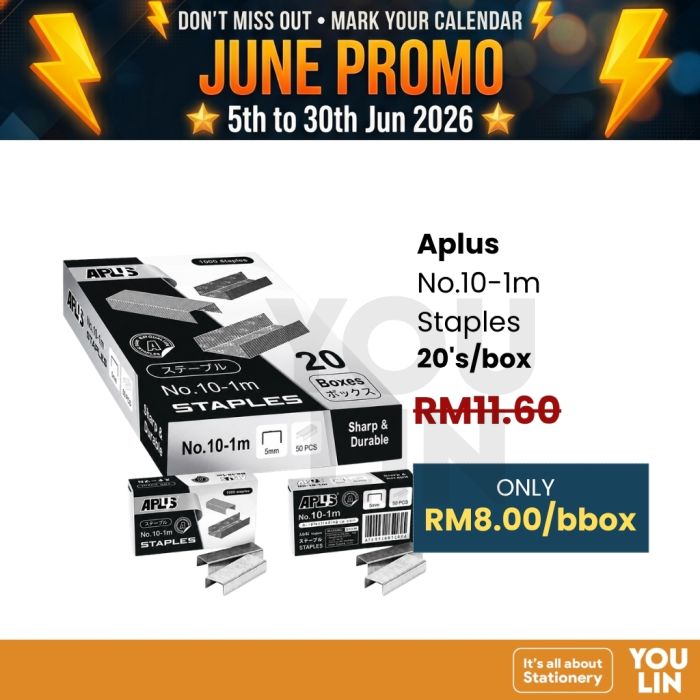 APLUS No.10-1m Staples - 20's/box
