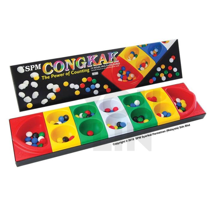 Congkak Junior - 12 Holes Multi Colour (SPM 105)