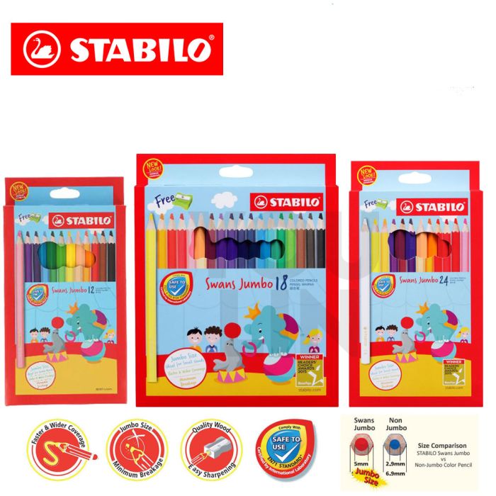 STABILO 1879J 24C Jumbo Colour Pencil (L)