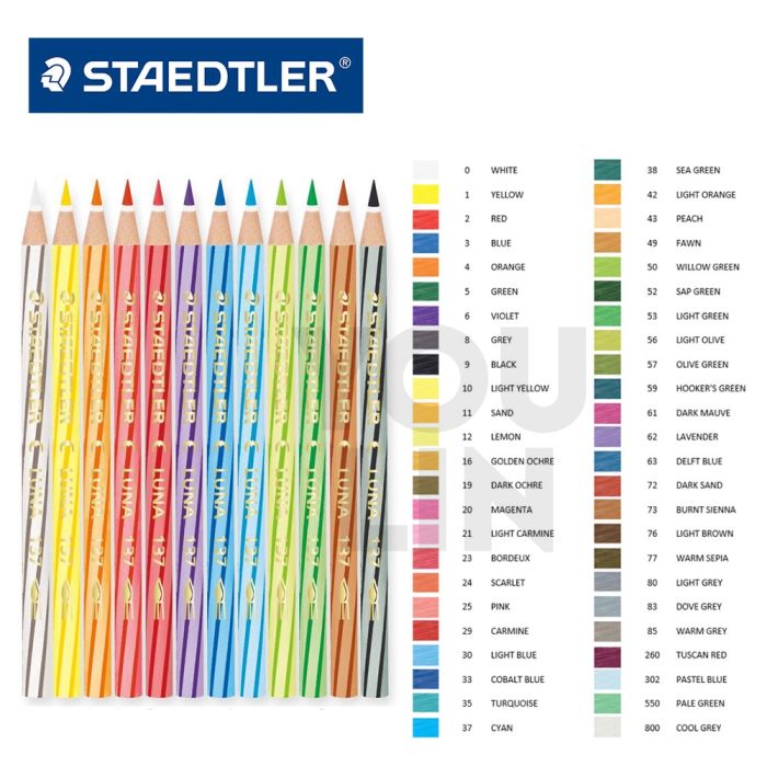 STAEDTLER 137-10-62 Luna Watercolor Pencil - Lavender