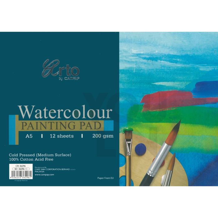 Arto CR36296 A5 200GSM Watercolour Painting Pad 12'S