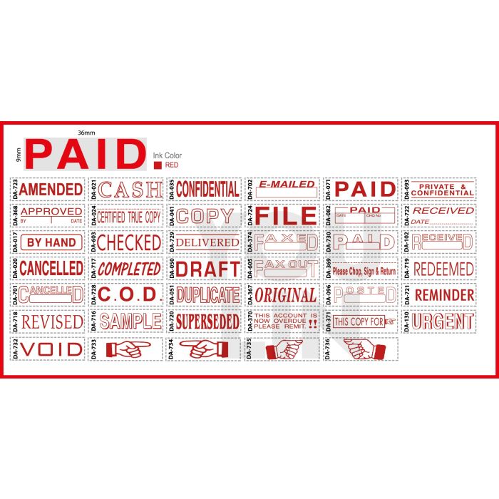 AE Flash Ready Made Stamps (English)