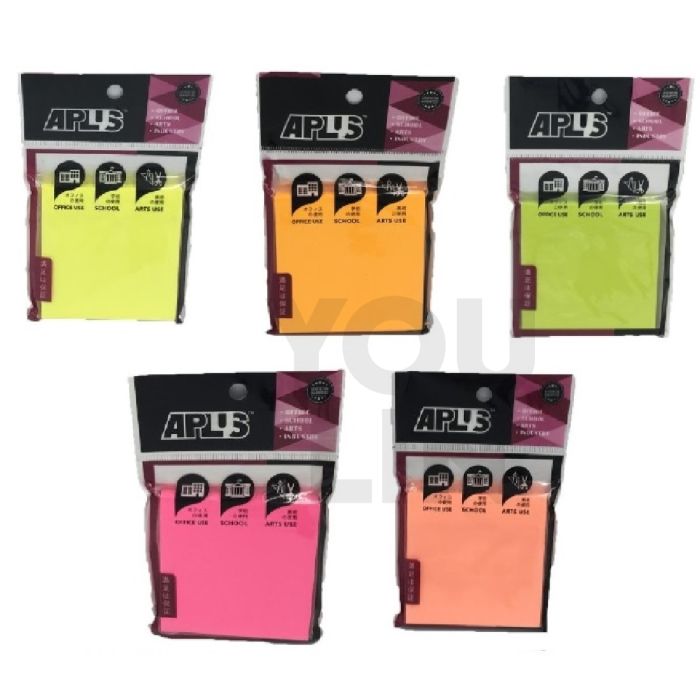 APLUS 3'' X 3'' Stick On Note / Sticky Note - Cyber Colour