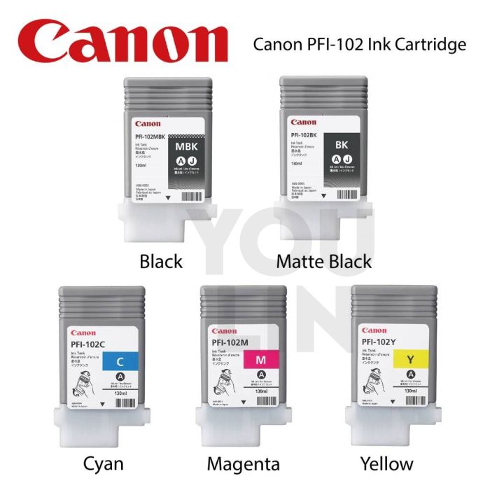 Canon PFI-102 Ink Cartridges (130ml)