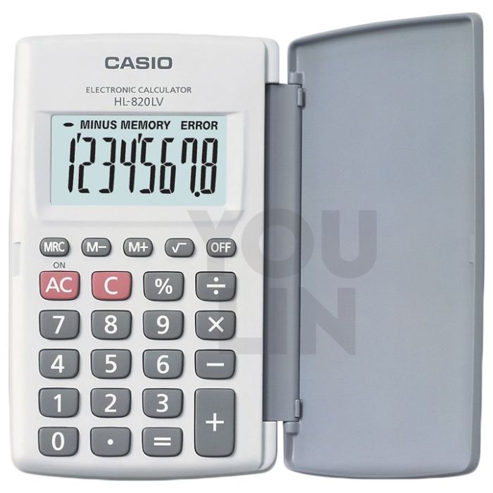 Casio Calculator 8 Digits HL-820LV With Cover Suitable