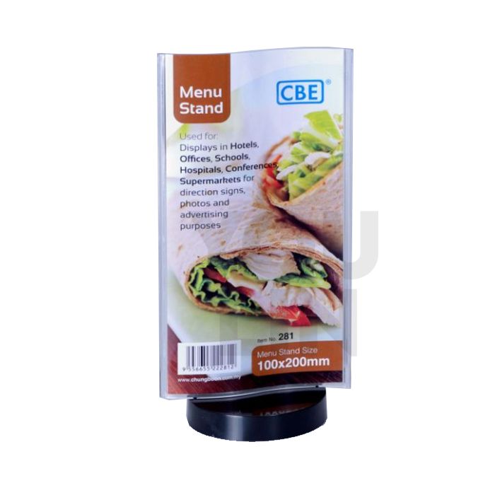 CBE Menu Stand Curved Shape (281)