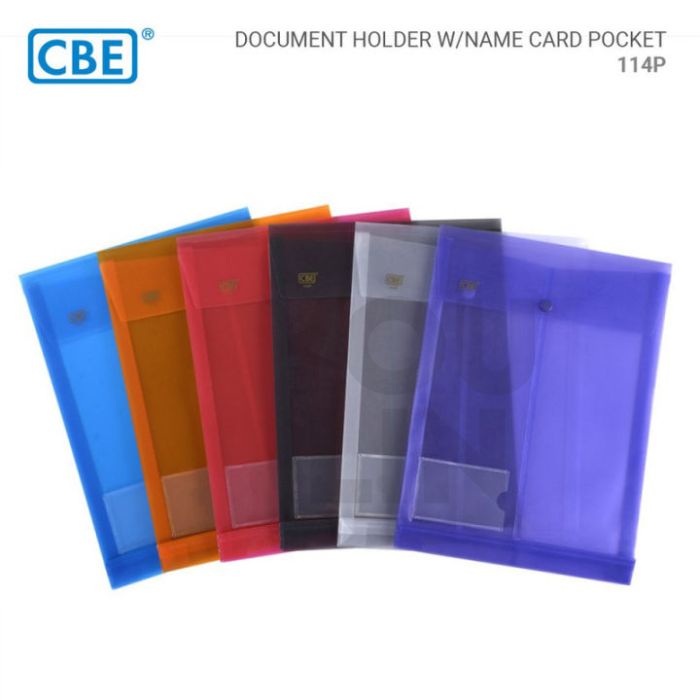 CBE 114P A4 Document Holder With Name Card Pocket