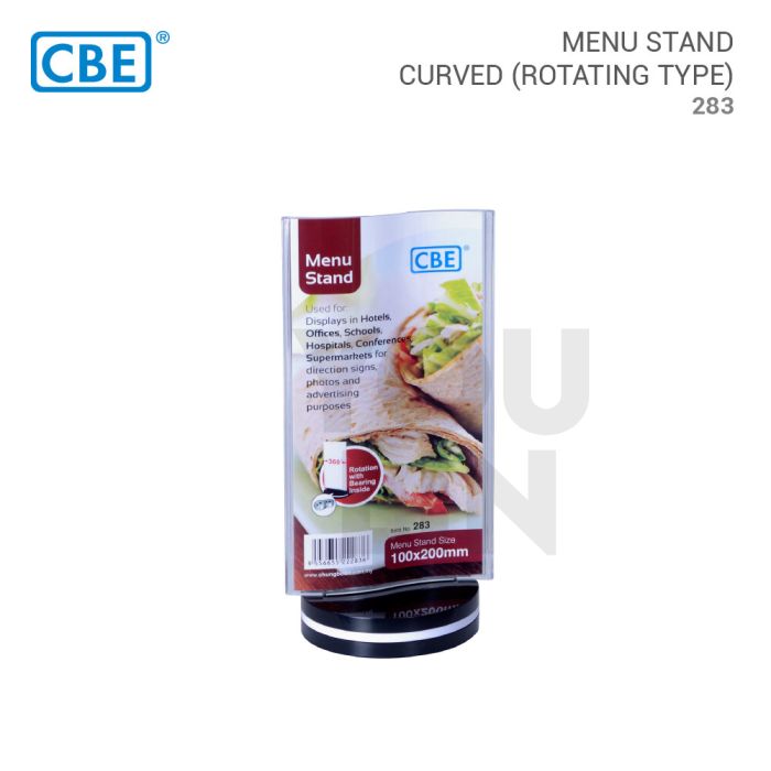 CBE Menu Stand Curved Rotating (283)
