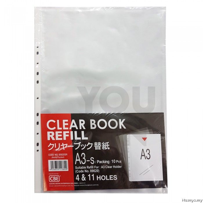 CBE 89020R A3 Refill Pocket 10's