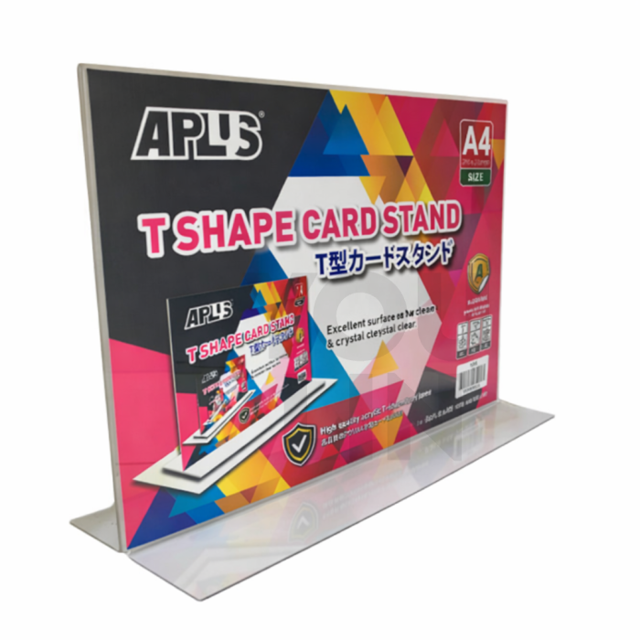 APLUS Acrylic Card Stand Horizontal A4 T Shape
