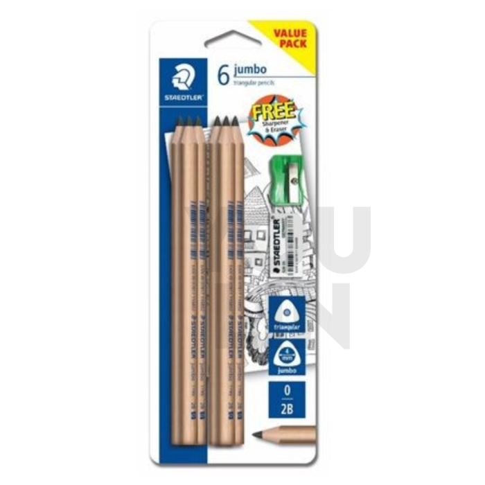 STAEDTLER 119 SBK-6 Jumbo Natural Pencil Set
