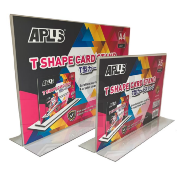 APLUS Acrylic Card Stand Horizontal A4 T Shape