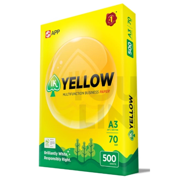 IK Yellow 70gsm A3 Paper 500's/ream