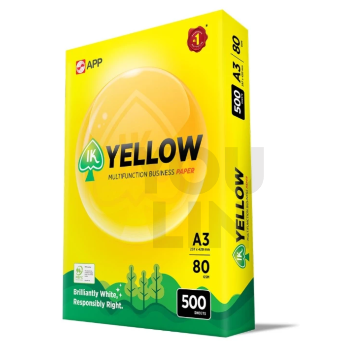 IK Yellow 80gsm A3 Paper 500's/ream