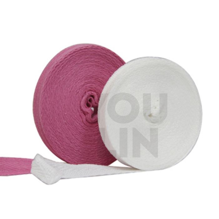 Cotton Tape White/Pink 10's/pkt