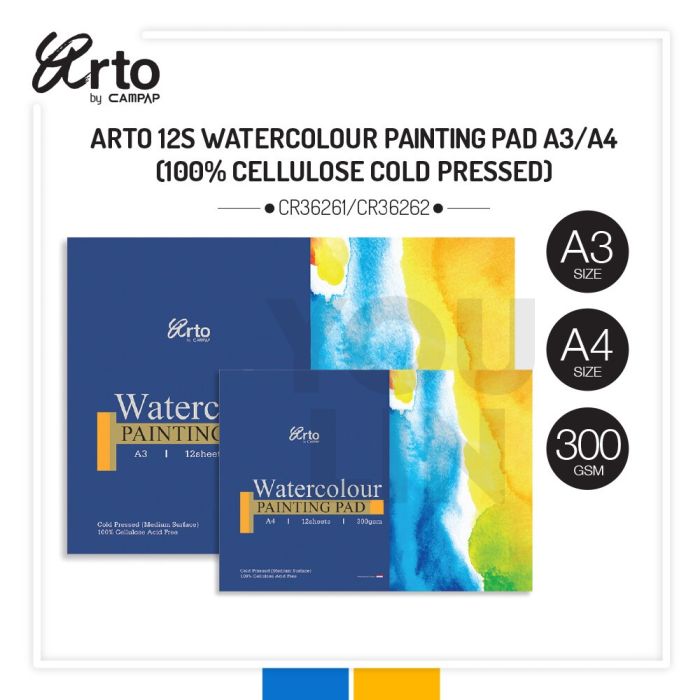 Arto CR36261/2 300GSM Watercolour Paper 12'S