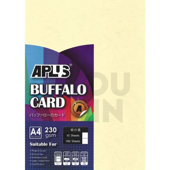 APLUS A4 230gm Buffalo Card 10'S