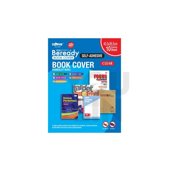 Dolphin DOL-CS029 Self-Adhesive Book Cover Clear - 40.5 x 26.5CM