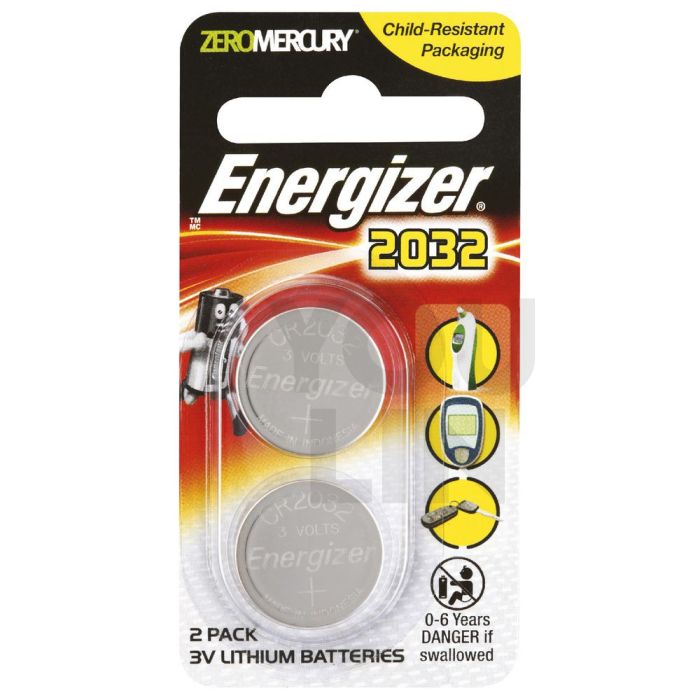 Energizer CR2032 BS2 Lithium Battery 2pc card