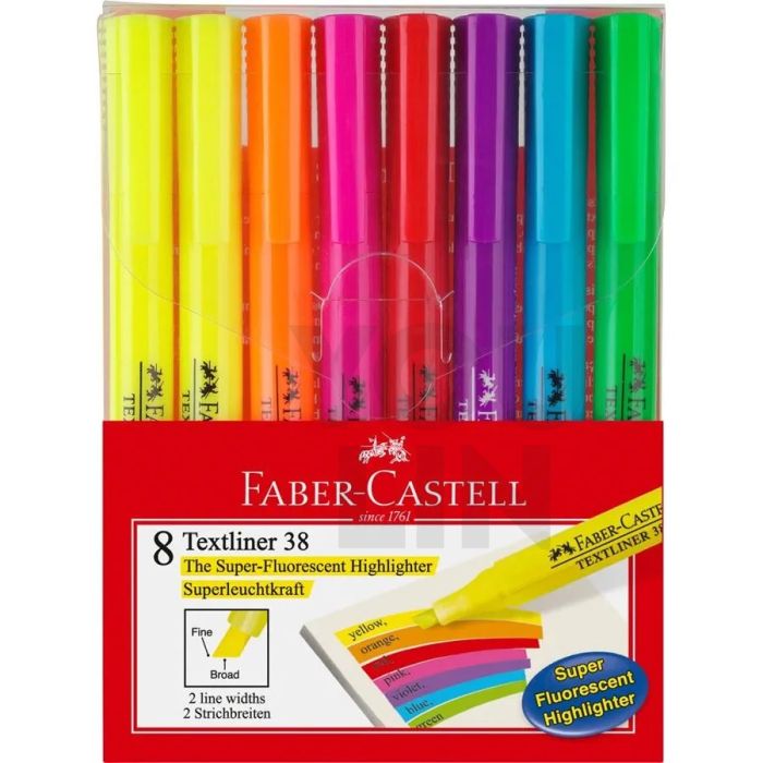 Faber Castell 1577 Textliner 38 Set of 8 Color