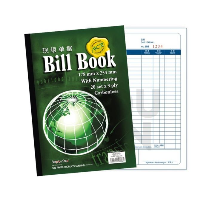SBS 0008 7 X 10 BILL BOOK (20 X 3)
