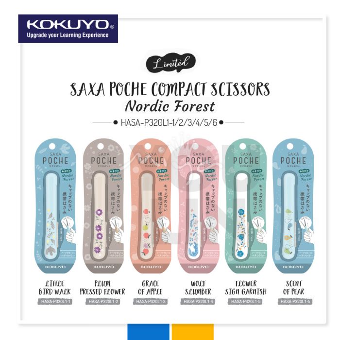 Kokuyo Hasa-P320L1 Saxa Poche Compact Scissors